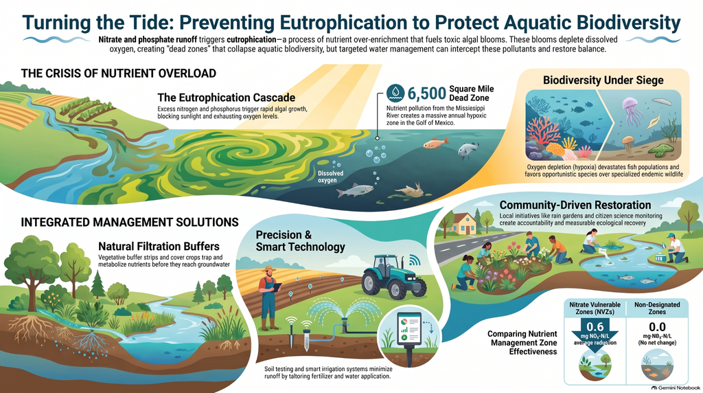nitrate and phosphate eutrophication biodiversity effects