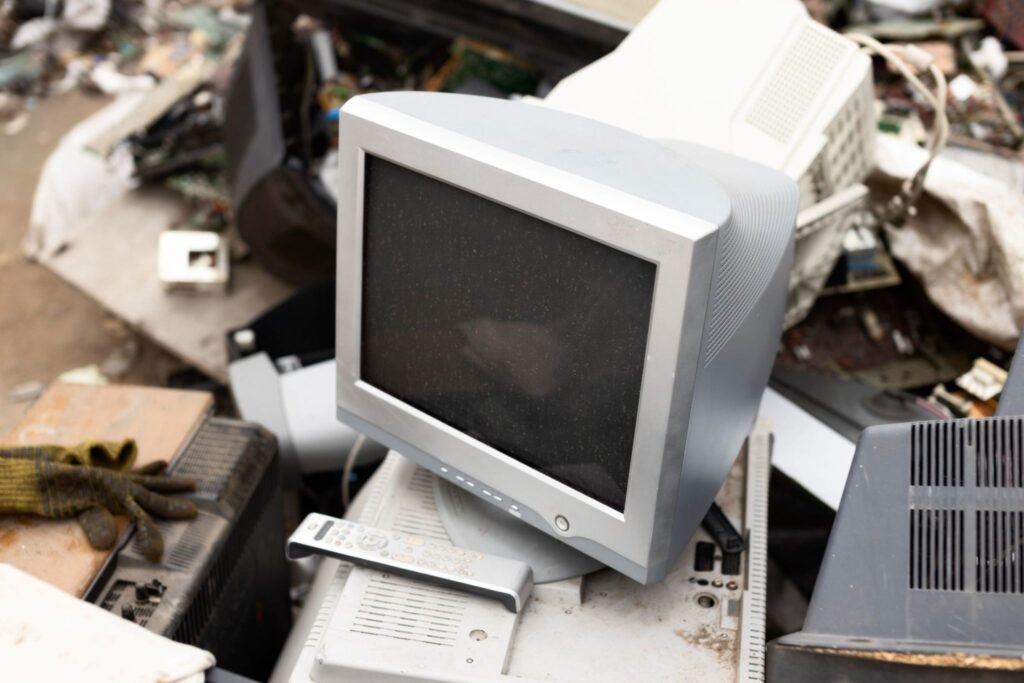PVC plastic emissions in electronics disposal